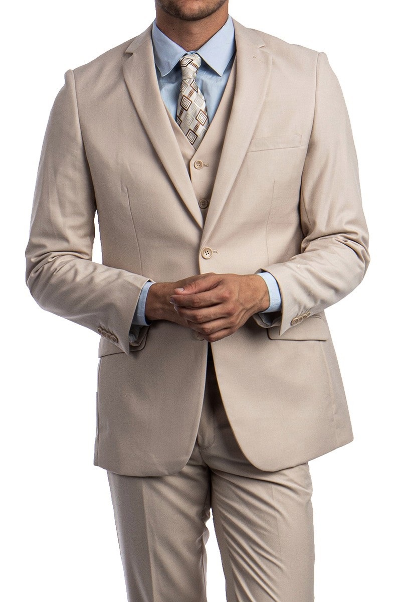 Beige suit for men