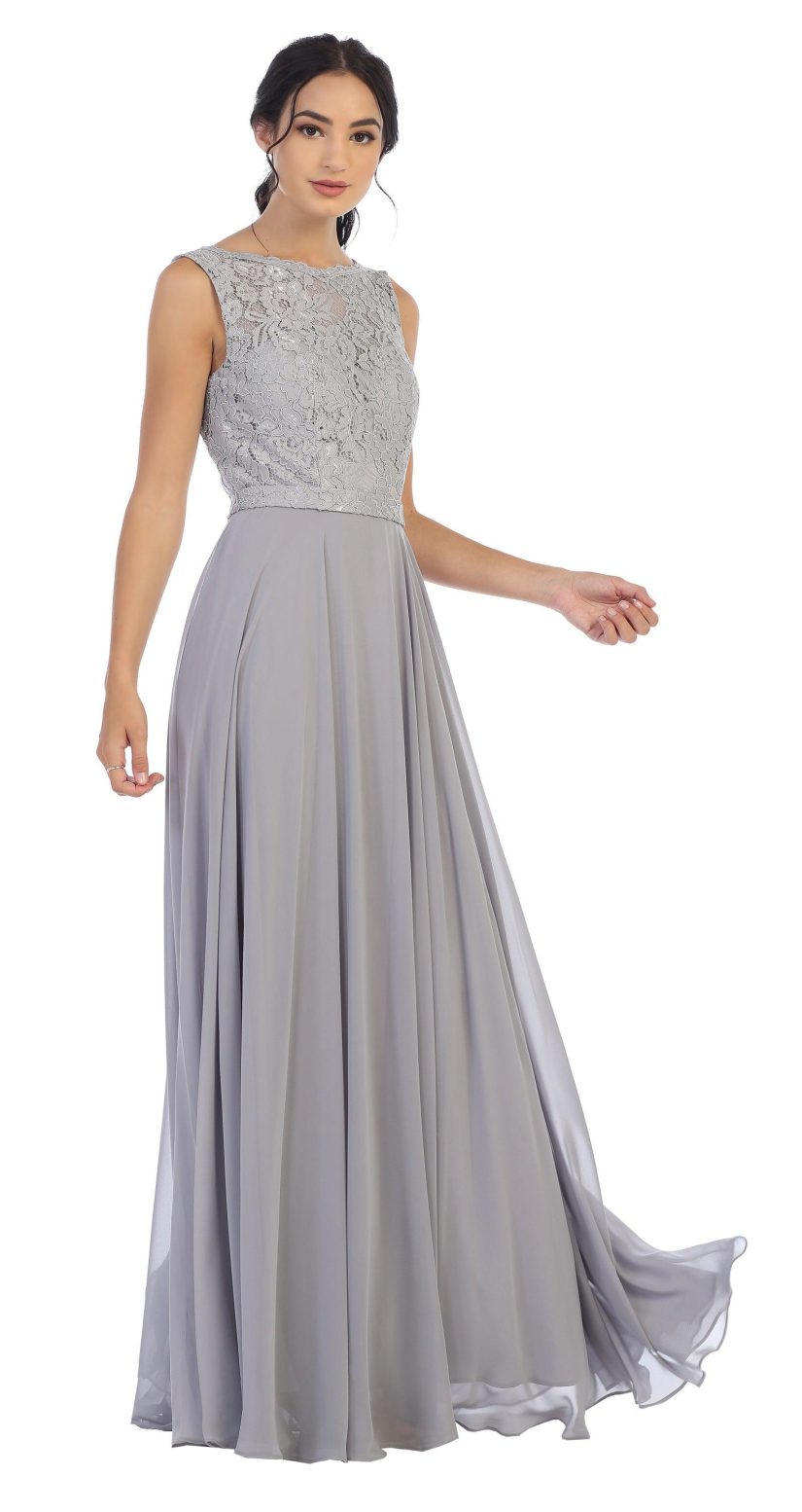 Sarah 04 Bridesmaid Dress Silver