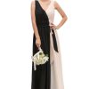 Sarah No13 Black Taupe Bridesmaid Dress