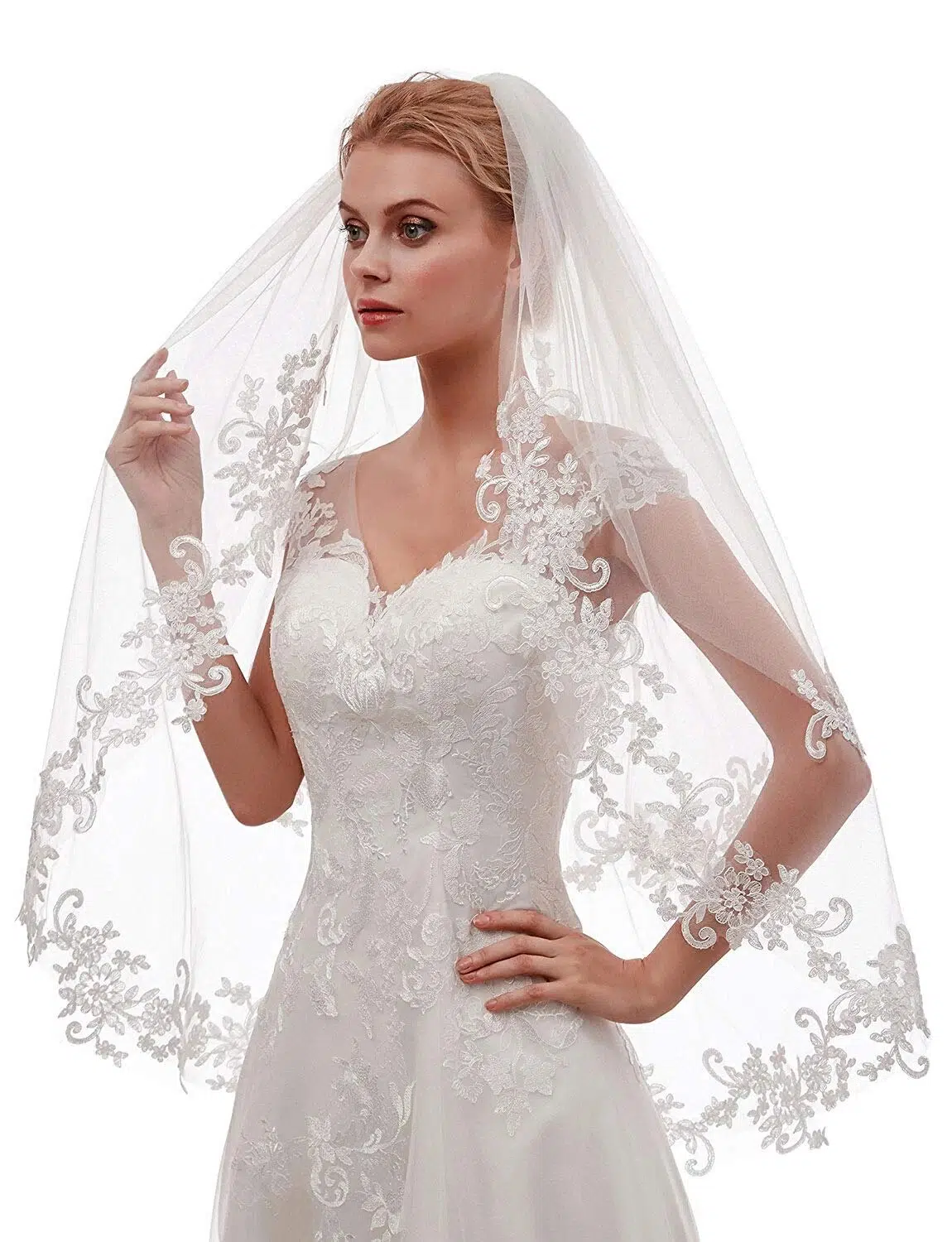 2-Tier-Lace-Wedding-Bridal-Veil-With-Comb-ivory-veil