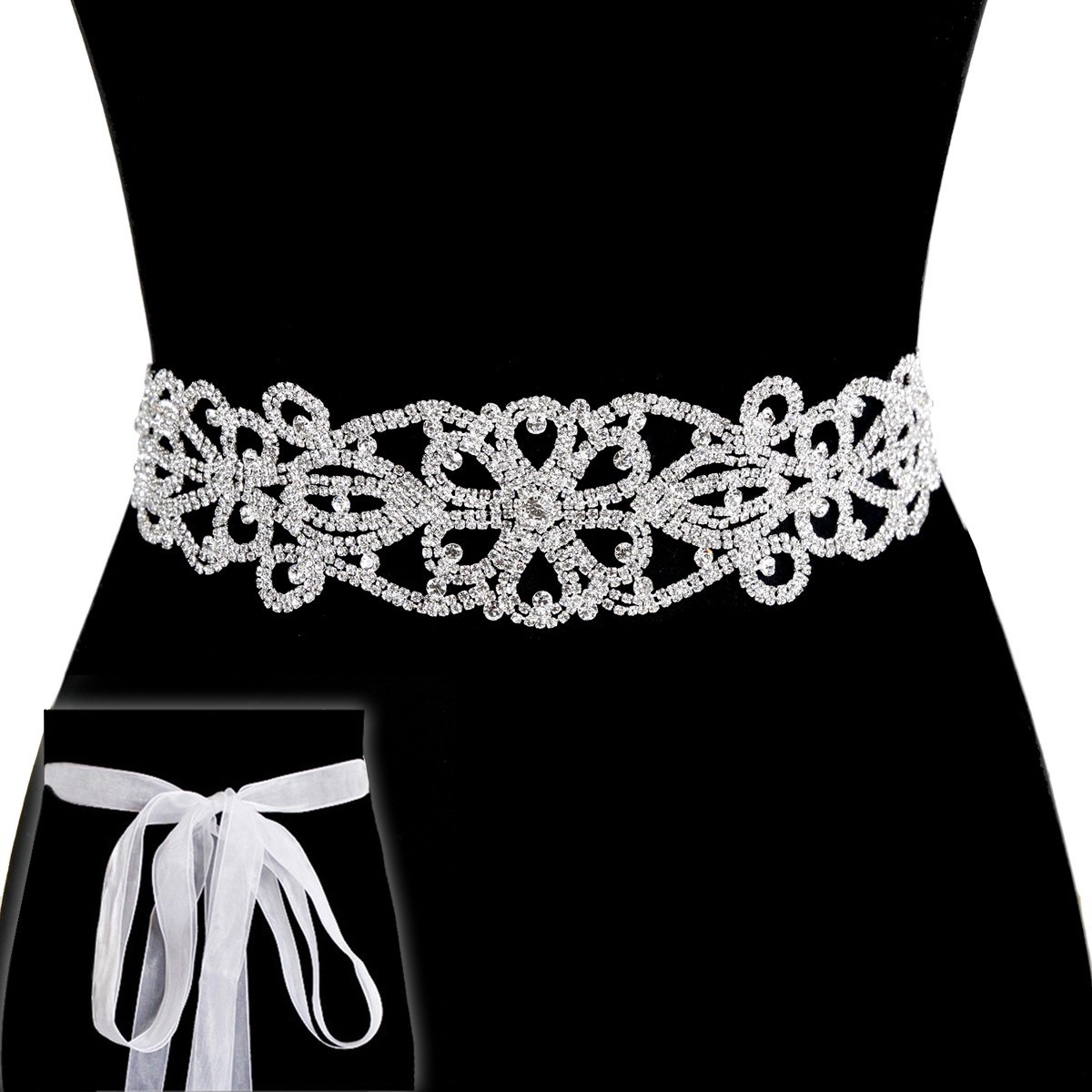 Wedding Dress Belt Silver